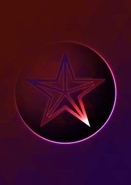 Neon Magic Circle Sign Art