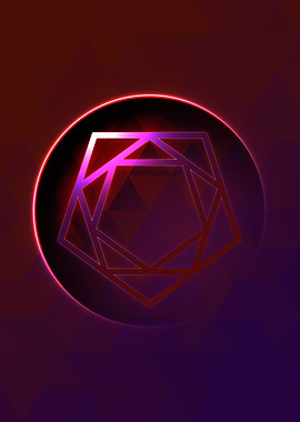 Vector Neon Glyph Rune Art