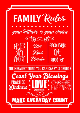 Family Rules Wall Decor