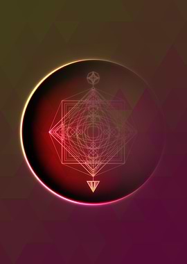 Vector Neon Glyph Rune Art