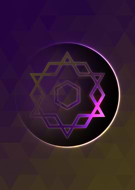 Vector Neon Glyph Rune Art