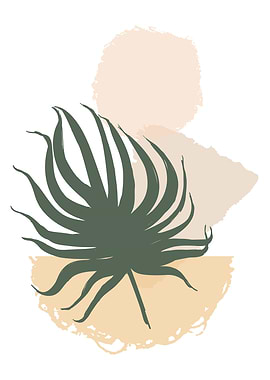Abstract green palm leaf
