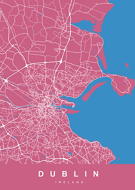 DUBLIN Map IRELAND UK