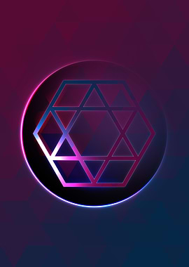 Neon Magic Circle Sign Art