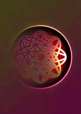 Vector Neon Glyph Rune Art