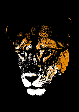 Tigress with glasses