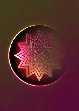 Neon Magic Circle Sign Art