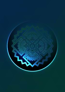 Vector Neon Glyph Rune Art