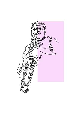 A MAN PLAYING SAXOPHONE