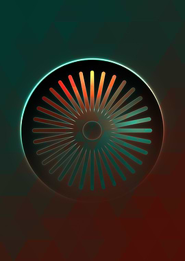 Vector Neon Glyph Rune Art