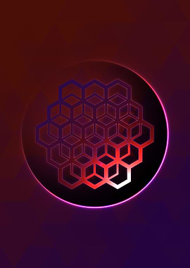 Prismatic Geometric Glyph