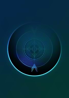 Prismatic Geometric Glyph