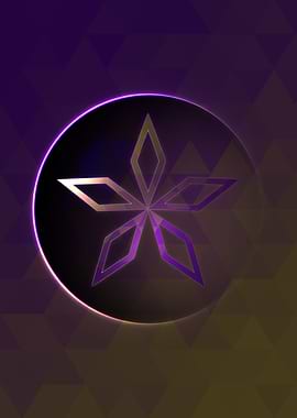 Vector Neon Glyph Rune Art