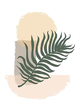 Palm leaf abstract shapes