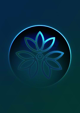 Neon Magic Circle Sign Art