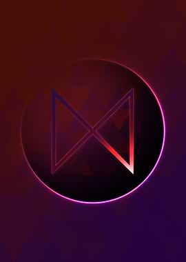 Vector Neon Glyph Rune Art