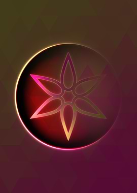 Vector Neon Glyph Rune Art