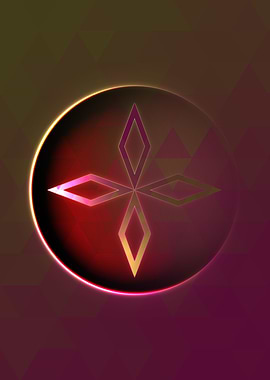 Prismatic Geometric Glyph