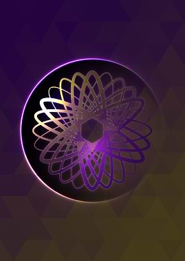 Neon Magic Circle Sign Art