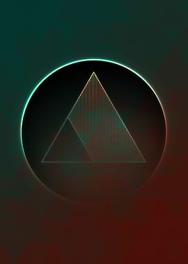 Vector Neon Glyph Rune Art