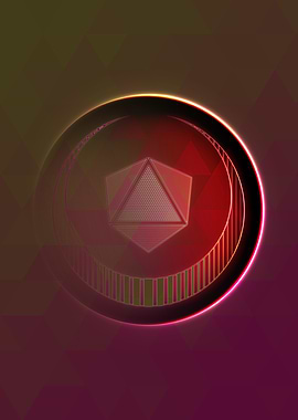 Vector Neon Glyph Rune Art