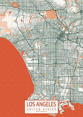 Los Angeles Map Bohemian