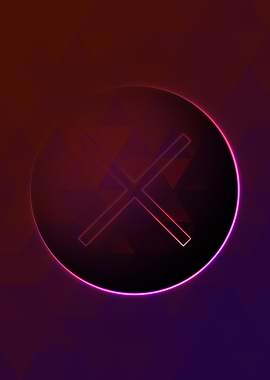 Neon Magic Circle Sign Art