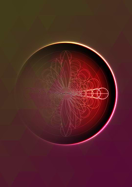 Vector Neon Glyph Rune Art