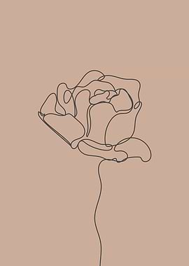 cute rose flower line art