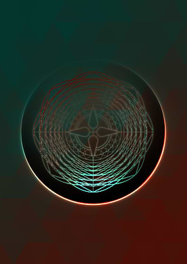 Vector Neon Glyph Rune Art