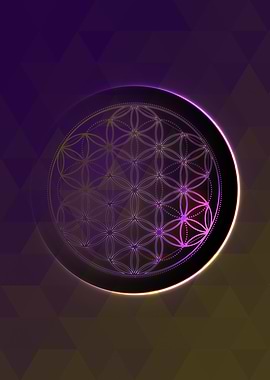 Vector Neon Glyph Rune Art