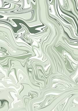 Green Marble Print