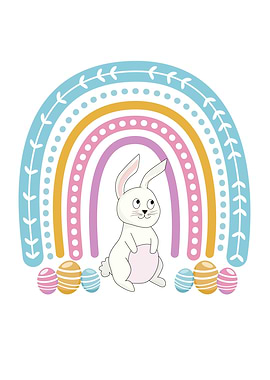 Easter Boho Rainbow Cute