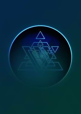 Prismatic Geometric Glyph