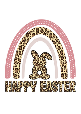 Happy Easter Leopard print