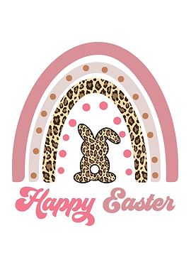 Happy Easter Leopard print