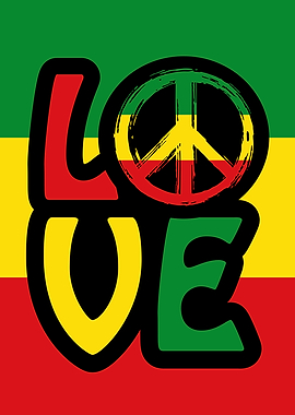 Love Reggae Peace Symbol