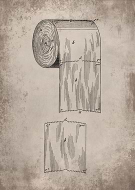 Vintage toilet roll