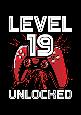 Gamer Level 19 birthday
