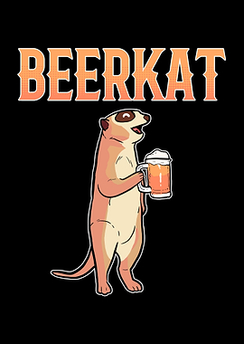 Meerkat Drinking Beer