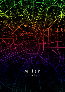 Milan City Map