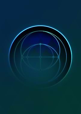 Vector Neon Glyph Rune Art