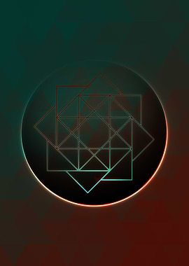 Vector Neon Glyph Rune Art