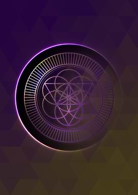 Vector Neon Glyph Rune Art