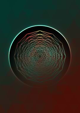 Neon Magic Circle Sign Art