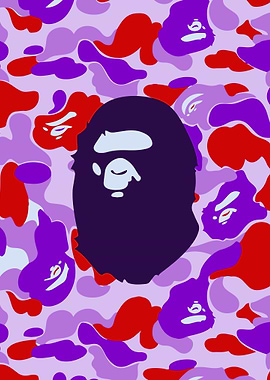 bape camo monkey hypebeast