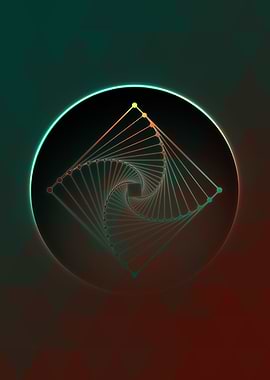 Vector Neon Glyph Rune Art