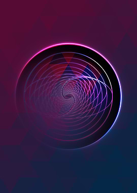 Prismatic Geometric Glyph