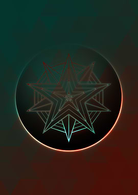 Neon Magic Circle Sign Art