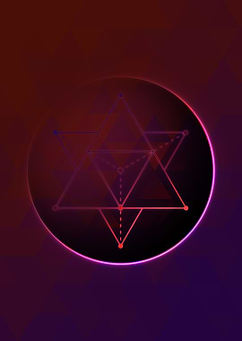 Neon Magic Circle Sign Art